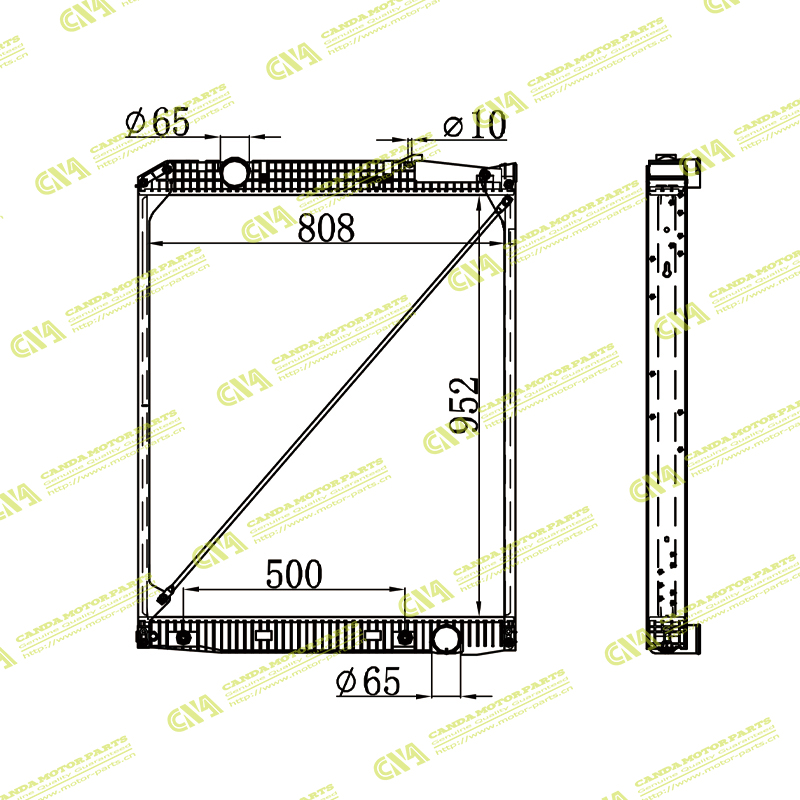 Radiator MERCEDES 9425001103/A9425003203