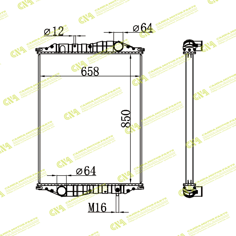 Radiator MERCEDES 83511782910
