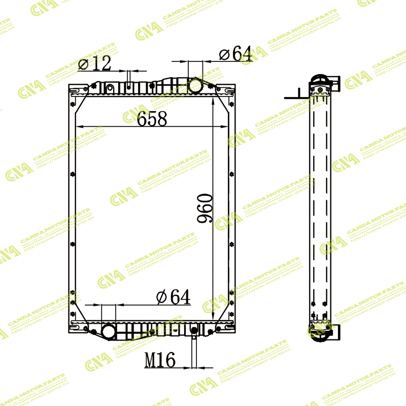 Radiator MERCEDES 81.06101.6451