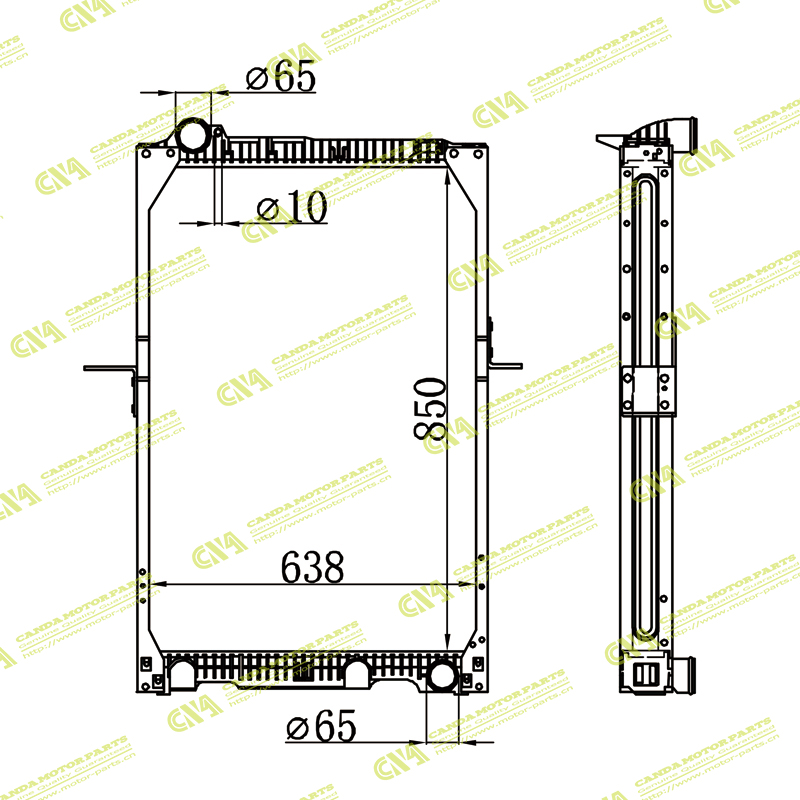 Radiator MERCEDES NG 9017 TONSMT 87-96 M