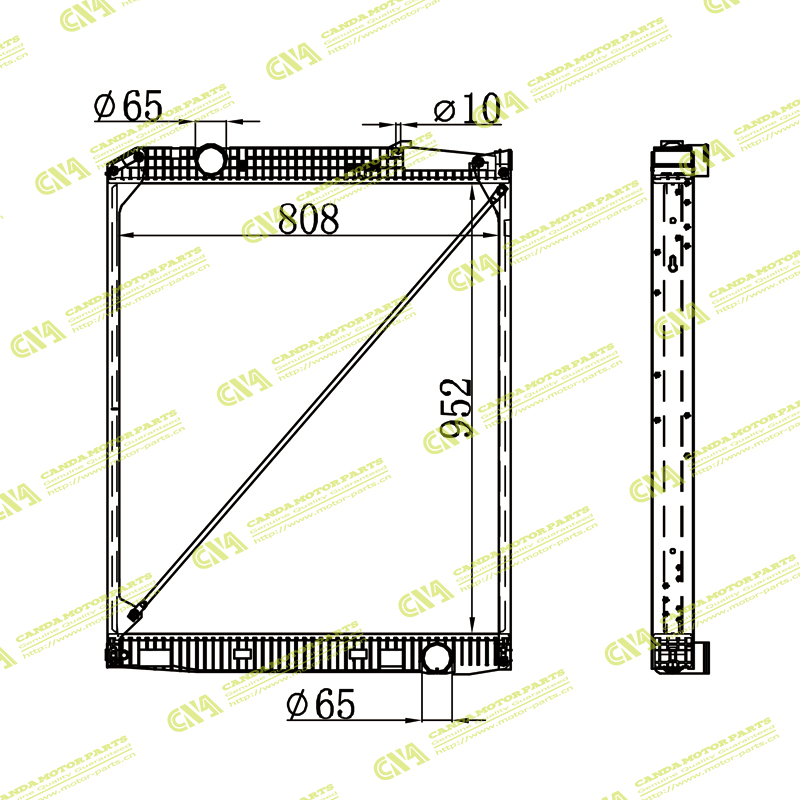 Radiator MERCEDES ACTROS 18 TONS 96-02 M