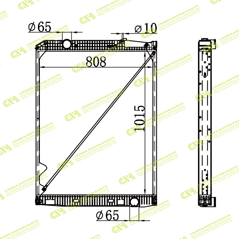 Radiator MERCEDES ACTROS 18 TONS 96-02 M