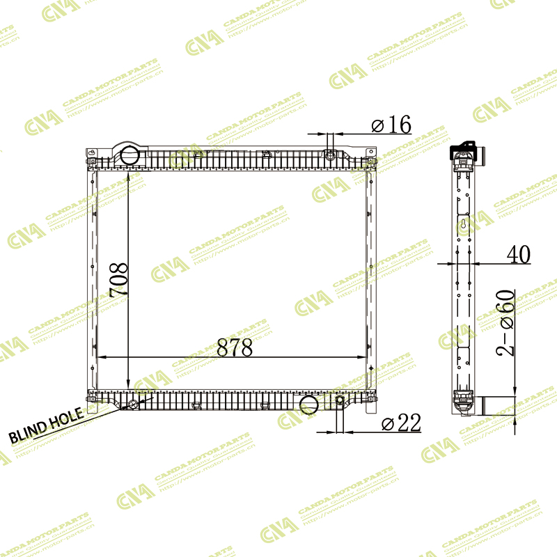Radiator HOWO WG9525531510