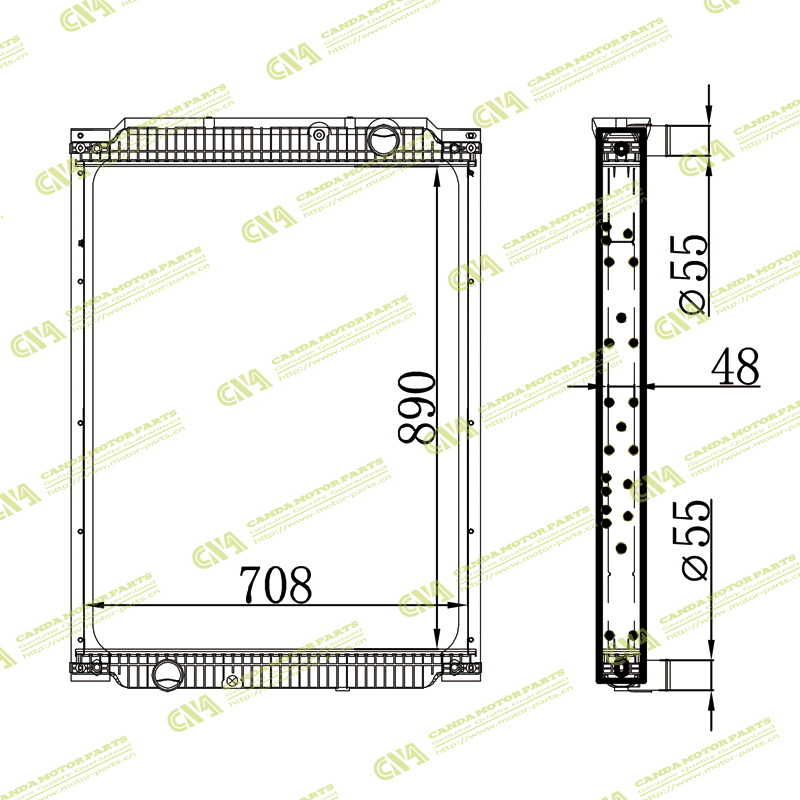Radiator HOWO WG9918530001