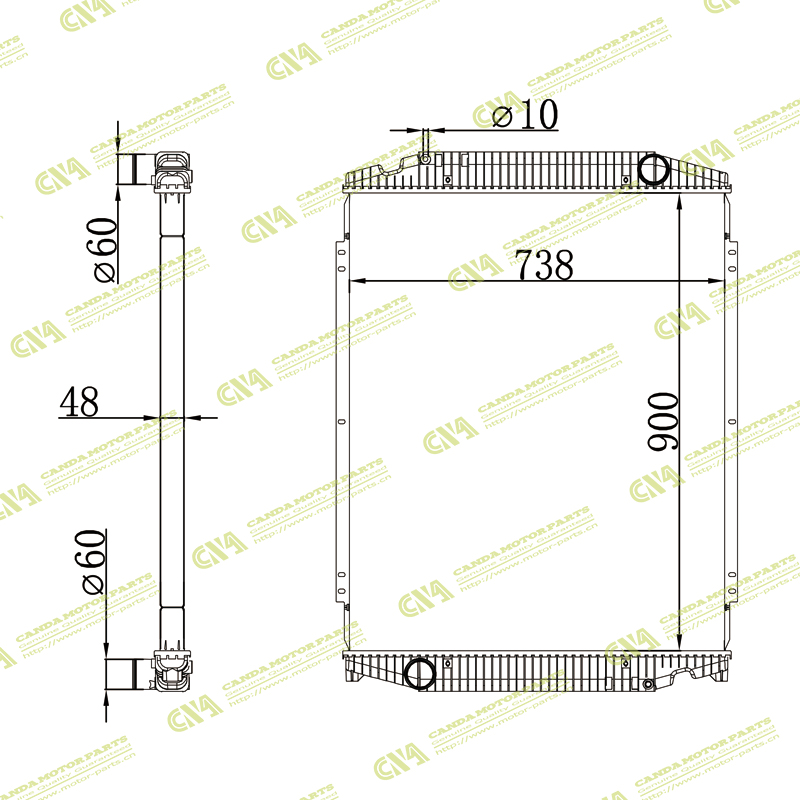 Radiator HOWO 1300-500505