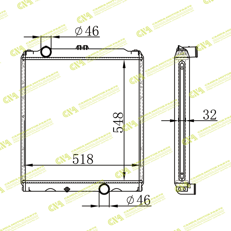 Radiator MITSUBISHI MC127008