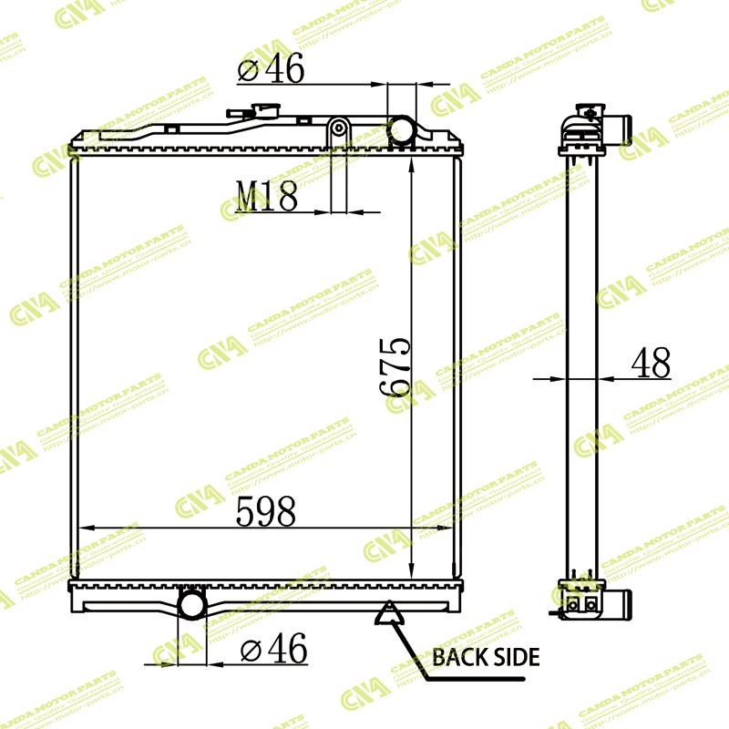 Radiator MITSUBISHI MC433497/MC443350/ME