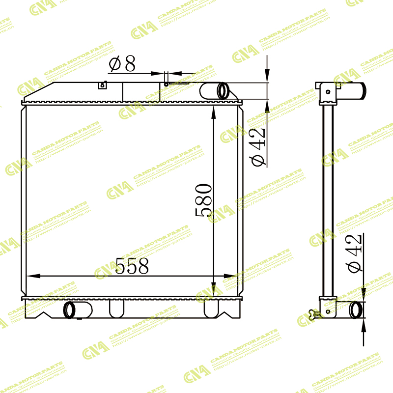 Radiator TOYOTA 1100631/310081