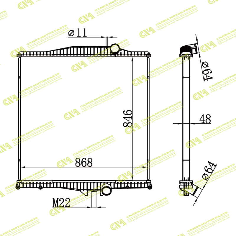 Radiator VOLVO 1003616/21137366