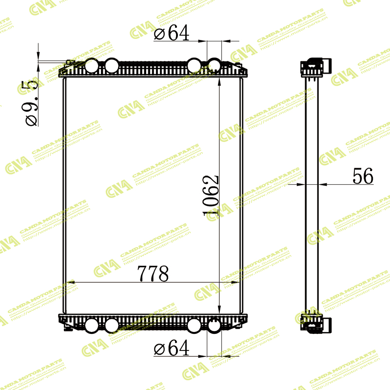Radiator TRUCK 0520514001/376761541/A051