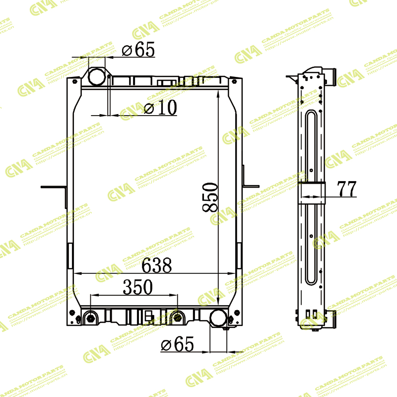 Radiator MERCEDES NG 90 17 TONSMT 87-96 