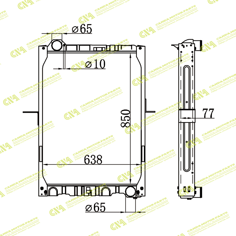 Radiator MERCEDES NG 90 17 TONSMT 87-96 