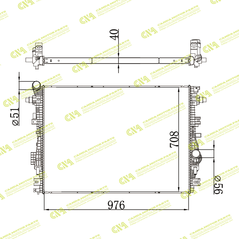 Radiator FORD FO3010358/HC3Z8005