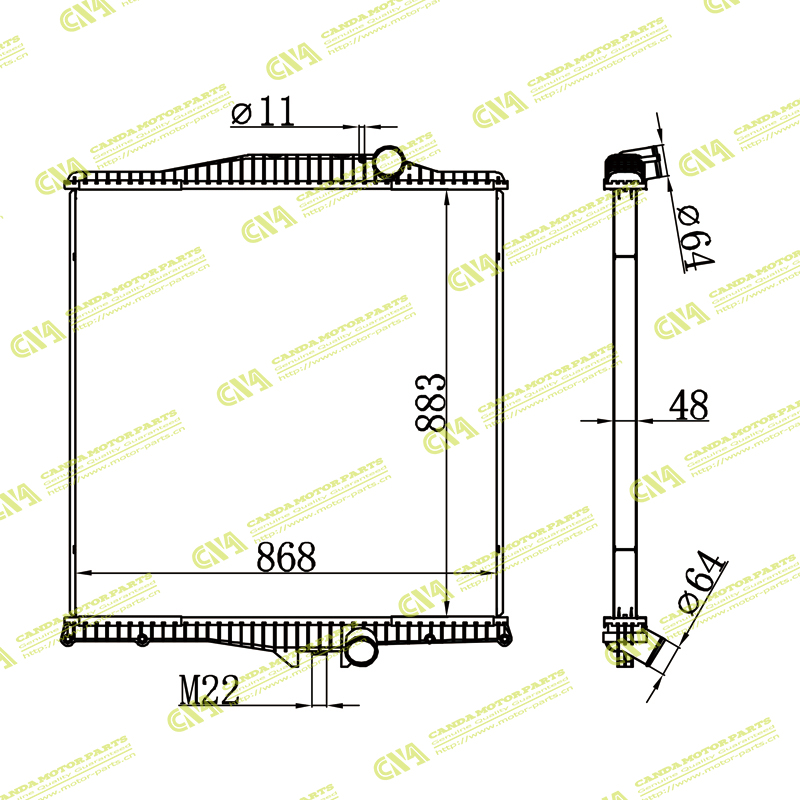 Radiator VOLVO 1003498/20408582
