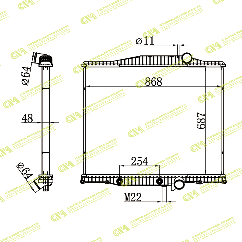 Radiator VOLVO CXP SERIES 112 BBC AT