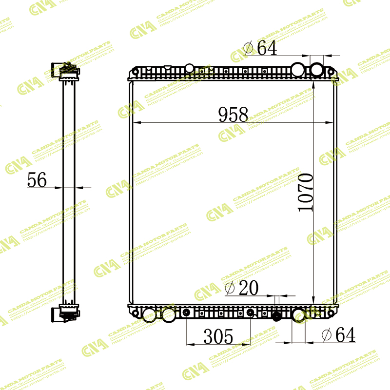 Radiator TRUCK 0524936002/0526615020/0526620002